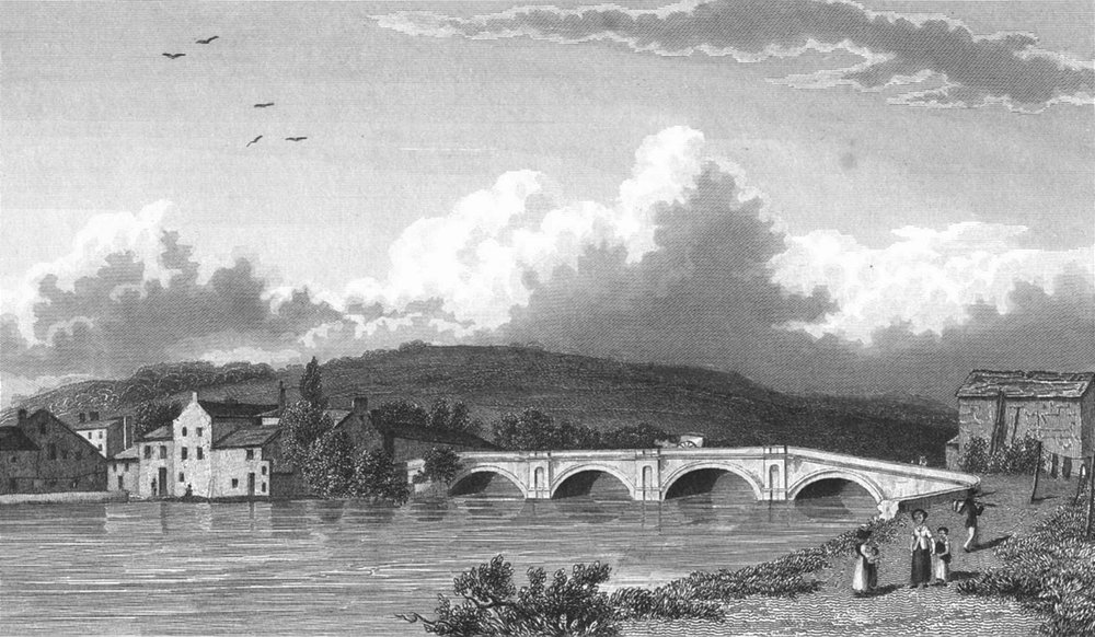 KENDAL. Strammongate bridge. Westmorland Westall 1830 old antique print