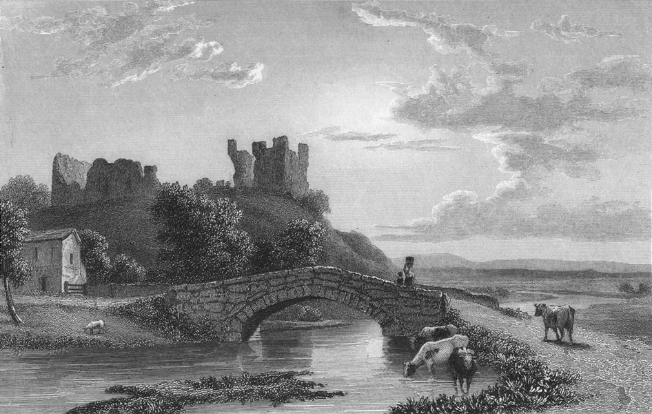 WESTMORLAND. Brough Castle. Westall. Kendal -Finden 1830 old antique print