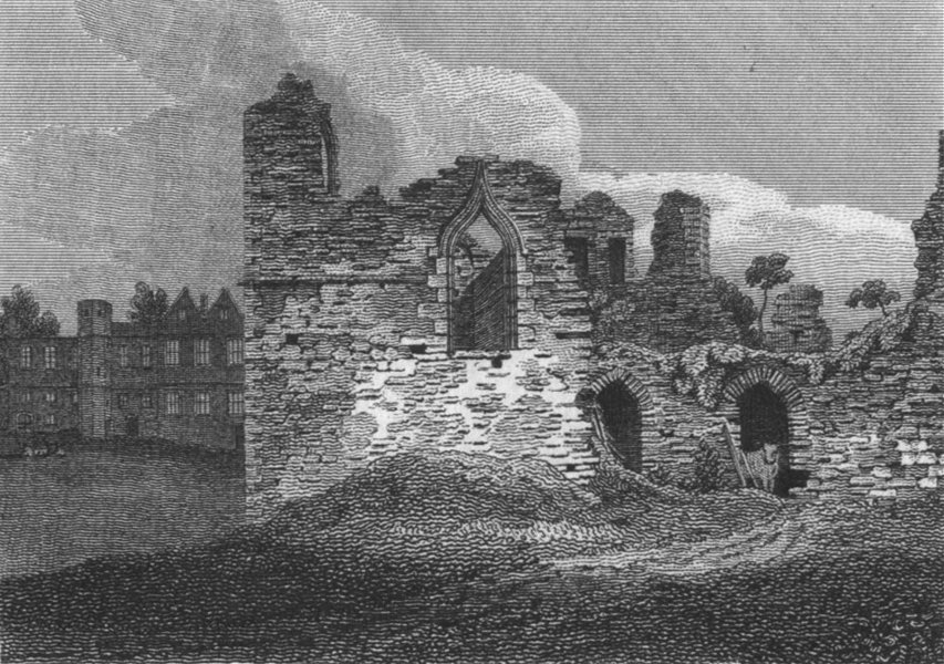 STAFFS. Dudley Castle Ct. Worcs 1812 old antique vintage print picture