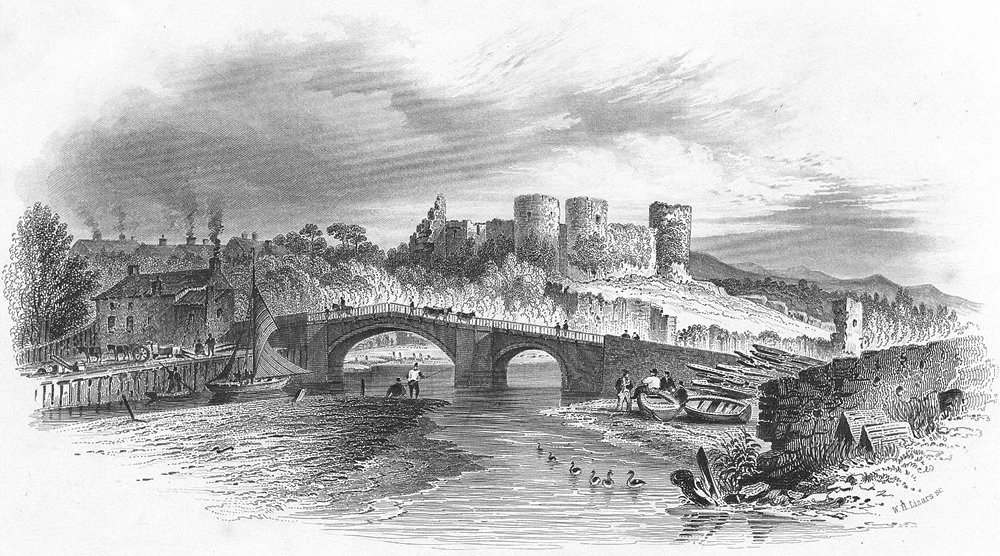 WALES. Rhuddlan Castle. Hughes 1856 old antique vintage print picture