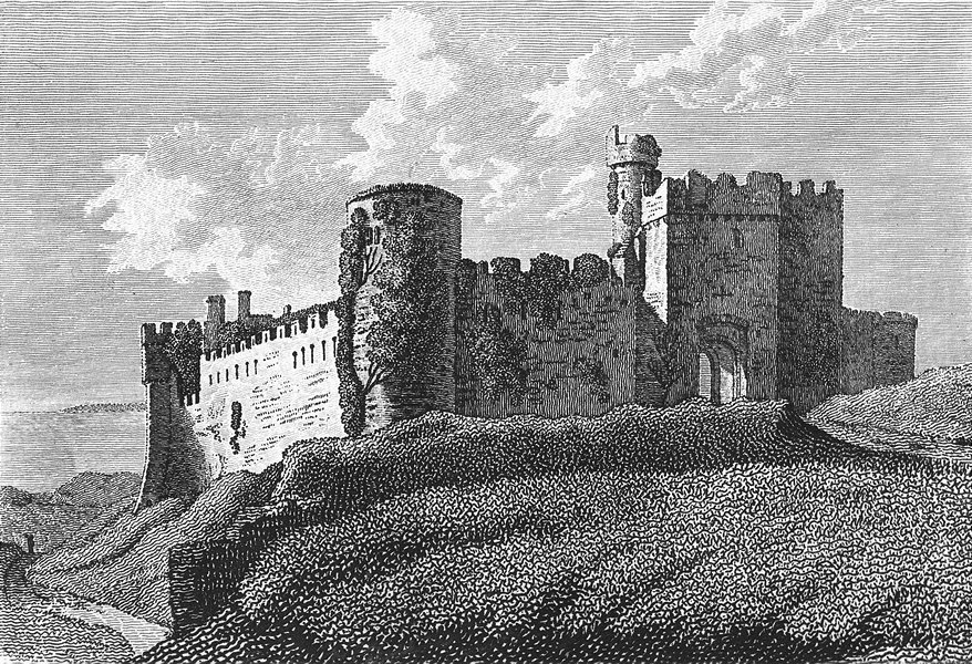 Associate Product WALES. Mannerbeer Castle, Pembrokeshire. Grose. 18C 1795 old antique print