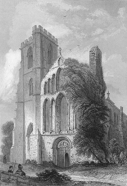 Associate Product WALES. Llandaff Cathedral 1836 old antique vintage print picture