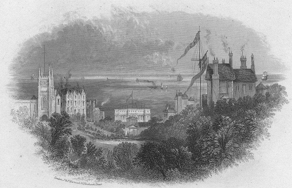 Associate Product SUSSEX. Entry to St Leonards. Harwood 1841 old antique vintage print picture