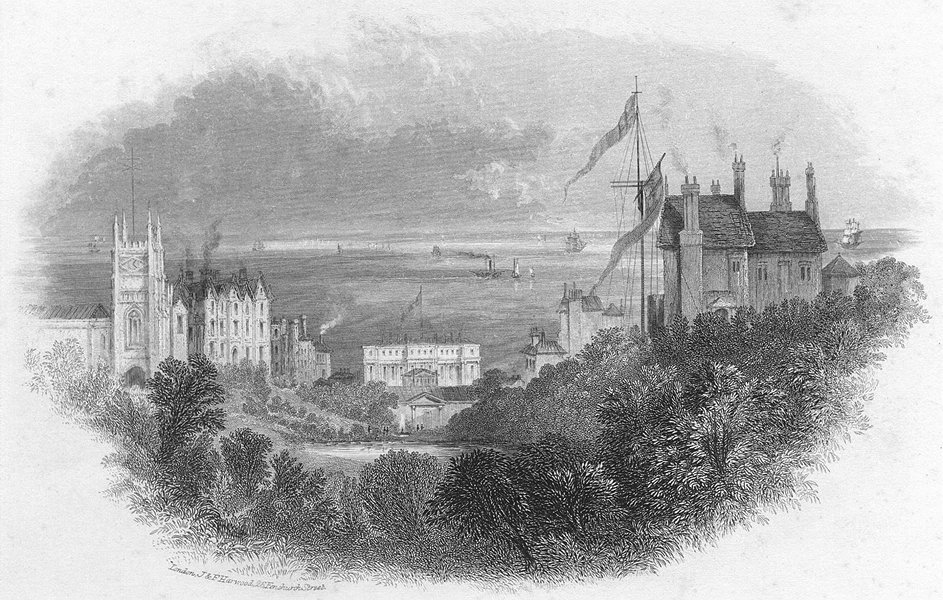 Associate Product SUSSEX. Entry to St Leonards. Harwood 1840 old antique vintage print picture