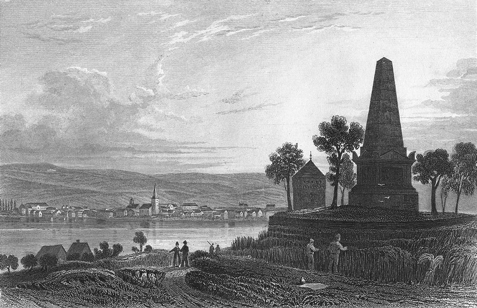 GERMANY. Neuweid Mont Gen Hoche. monument 1830 old antique print picture