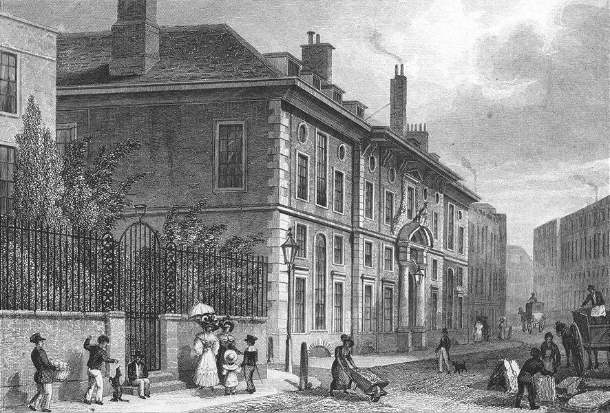 Associate Product BUILDINGS. Goldsmith's Hall, Foster Lane 1830 antique print picture