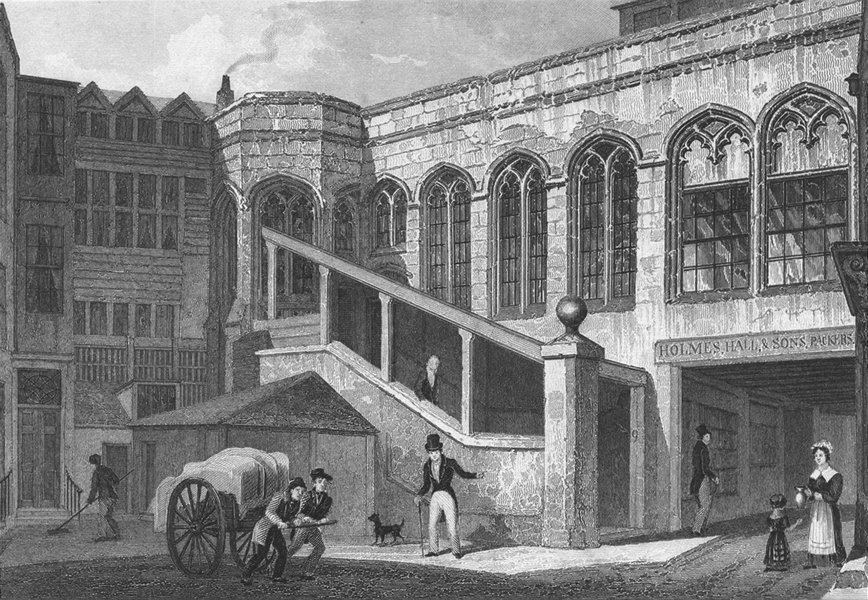 Associate Product LONDON. Crosby Hall, Bishopsgate 1830 old antique vintage print picture