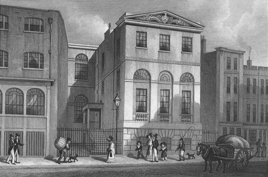 Associate Product BUILDINGS. Cordwainer's Hall, Distaff Lane 1830 old antique print picture