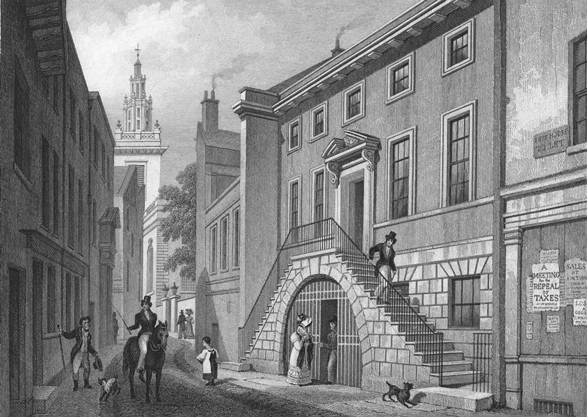 Associate Product BUILDINGS. Dyer's Hall, College Street 1830 old antique vintage print picture