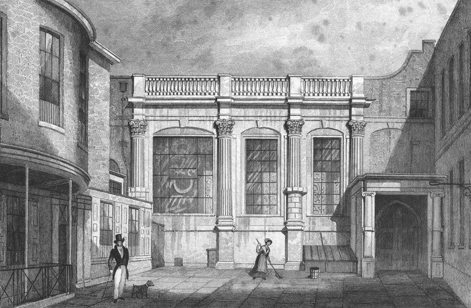 Associate Product LONDON. Clothworker's Hall, Mincing Lane 1829 old antique print picture