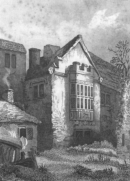 Associate Product GLOS. The Vicarage Woodchester c1820 old antique vintage print picture