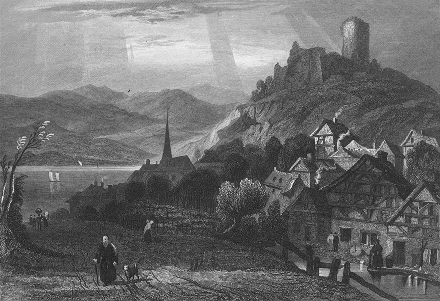 Associate Product GERMANY. Ruins of Keimburg c1840 old antique vintage print picture