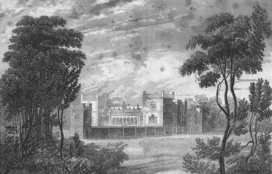 Associate Product LINCS. Grimsthorpe Castle. Saunders 1836 old antique vintage print picture