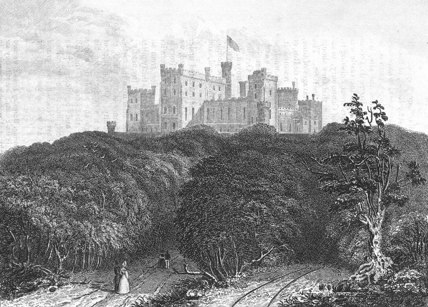 Associate Product LEICS. Belvoir Castle. Saunders Woodlands 1836 old antique print picture