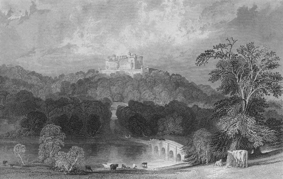 Associate Product LEICS. Belvoir Castle, Leicestershire. Allom 1836 old antique print picture