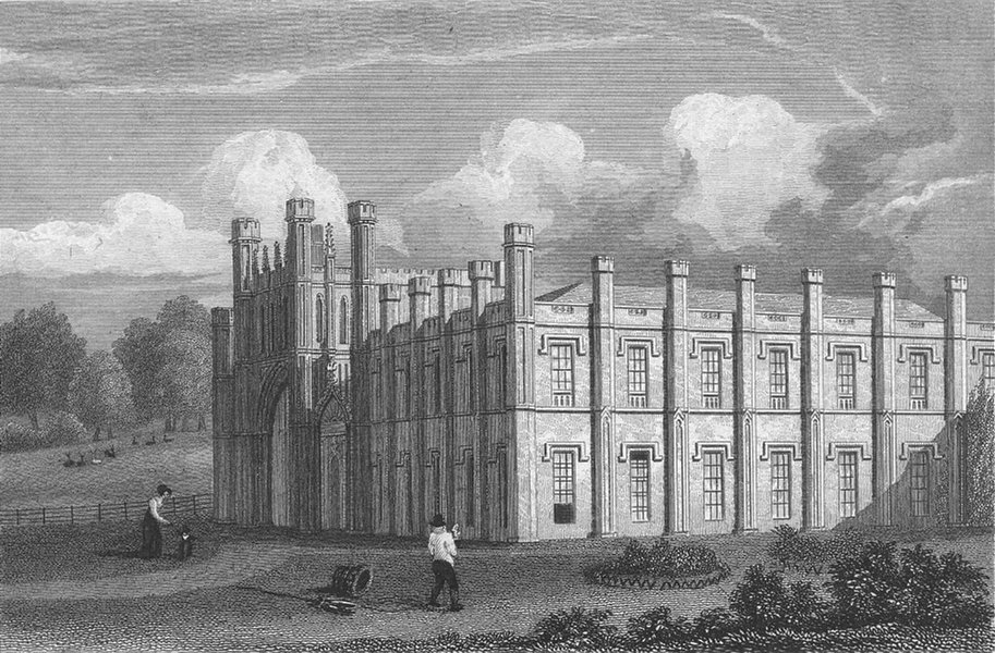 Associate Product LEICS. Donnington Hall, Leicestershire. Jones 1829 old antique print picture