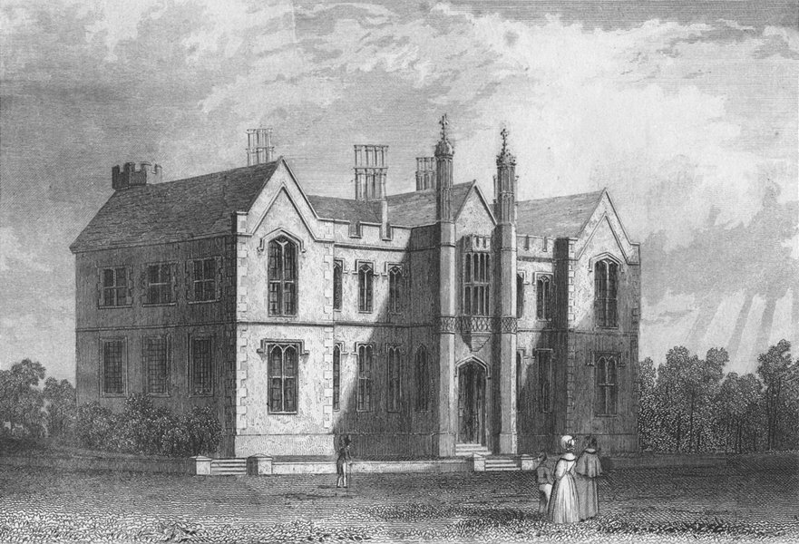 LINCS. Stamford & Rutland hospital. &. Saunders 1836 old antique print picture