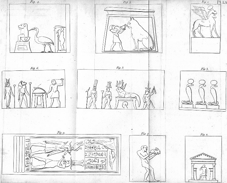 Associate Product EGYPT. Pharoes hieroglyphs hieroglyphics c1800 old antique print picture