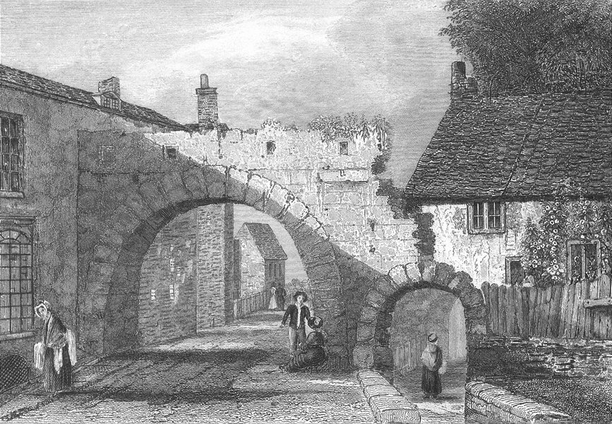 LINCS. Newport Gate, Lincoln. Saunders 1836 old antique vintage print picture