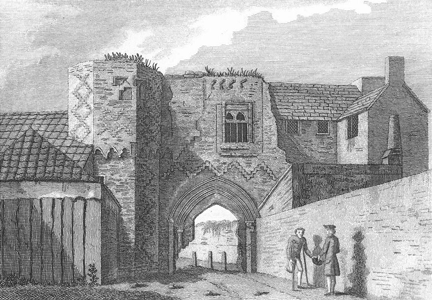 Mddx. Gateway, King John's Castle, Oldford. 18C 1787 antique print picture