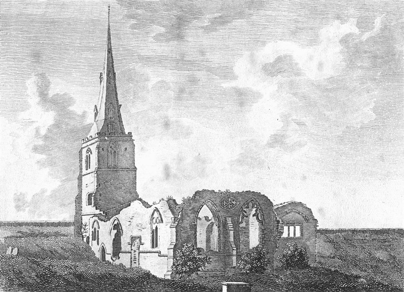 Associate Product NORTHANTS. Boughton Church. Grose. 18C 1784 old antique vintage print picture