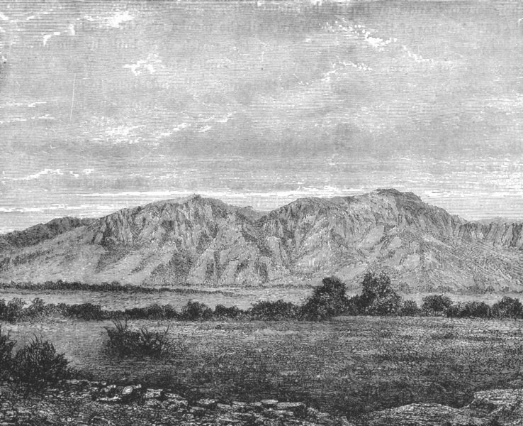 GREECE. Mount Olympus c1885 old antique vintage print picture