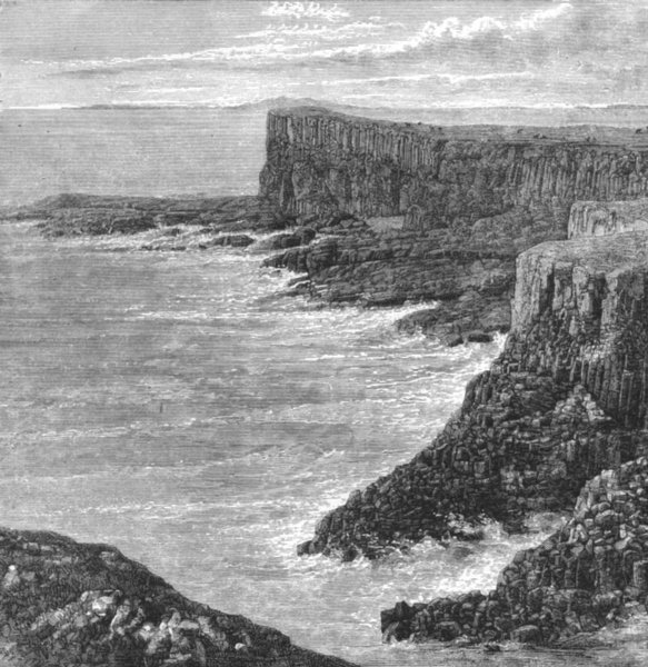 Associate Product SCOTLAND. Staffa. View from a Cliff c1885 old antique vintage print picture