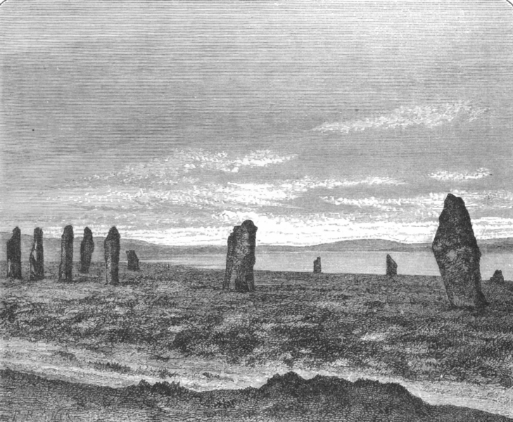 Associate Product SCOTLAND. Standing Stones of Stennis c1885 old antique vintage print picture