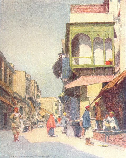 Associate Product INDIA. A narrow thoroughfare 1905 old antique vintage print picture
