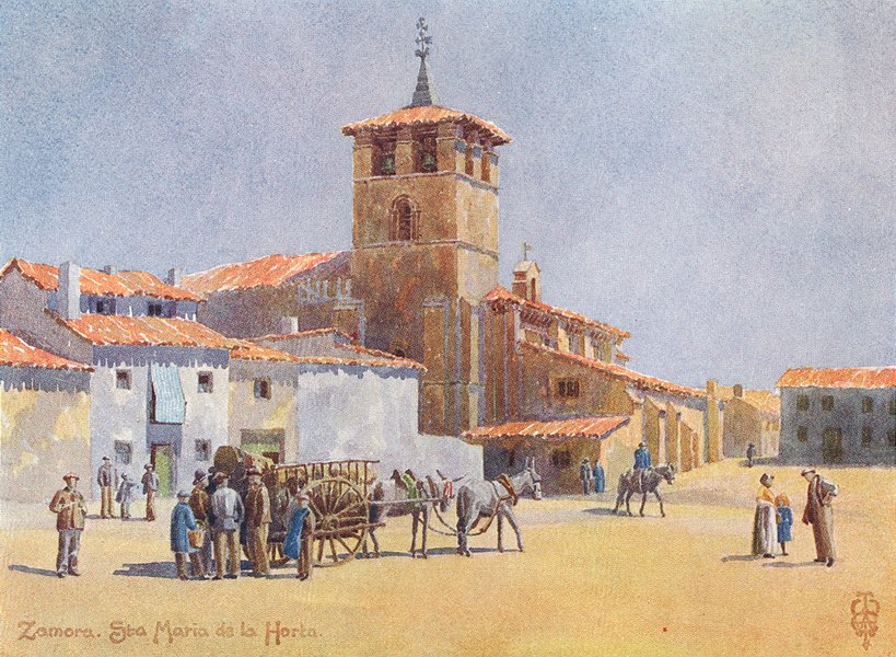 Associate Product SPAIN. Zamora. Church Sta Maria de Horta 1906 old antique print picture