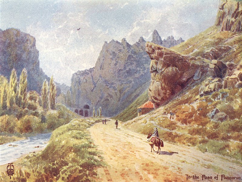 SPAIN. Gorge of Pancorvo 1906 old antique vintage print picture