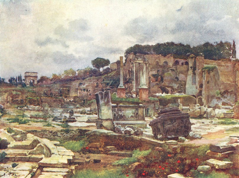Associate Product ROME. Forum Arch of Septimius Severus 1905 old antique vintage print picture