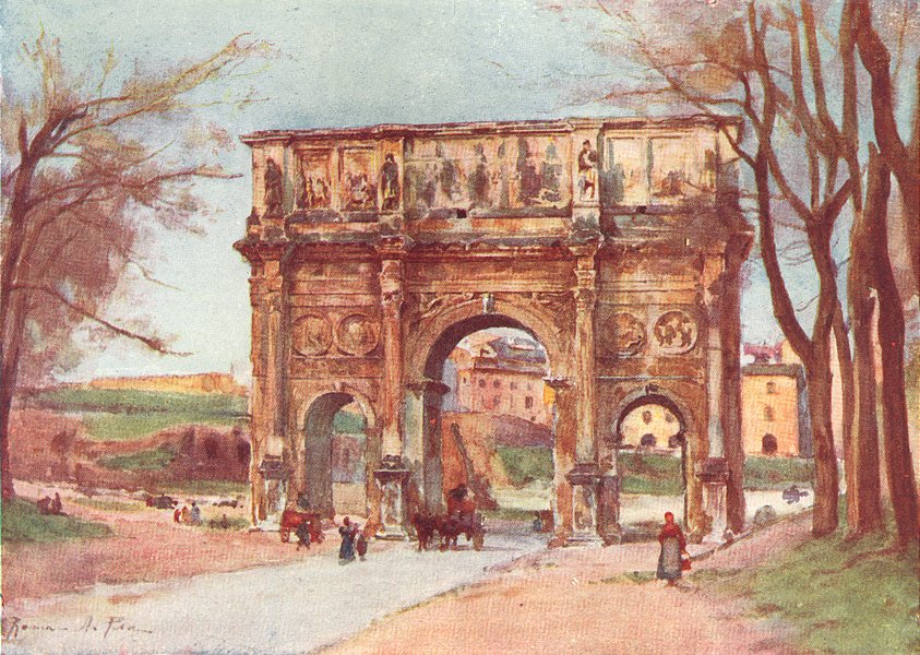 ROME. Arch of Constantine 1905 old antique vintage print picture