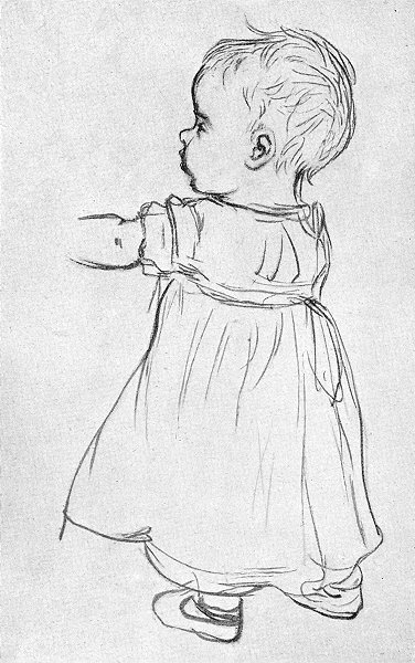 Associate Product KATE GREENAWAY. baby pencil study 1905 old antique vintage print picture
