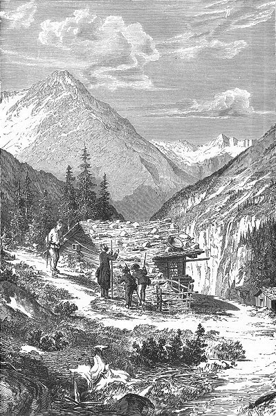 SWITZERLAND. Which is the Way? 1891 old antique vintage print picture