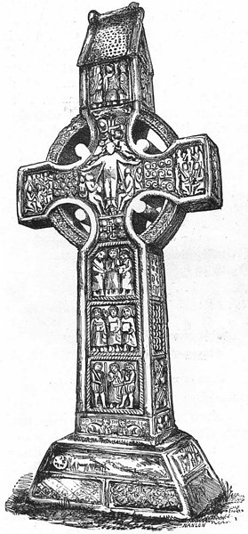 Associate Product IRELAND. Cross of Muiredach, Monasterboice 1888 old antique print picture