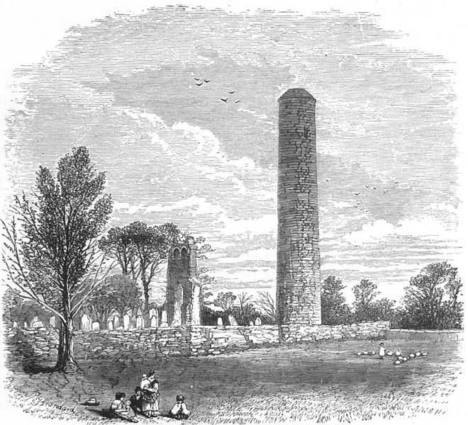 Associate Product IRELAND. Round tower of Donaghmore 1888 old antique vintage print picture