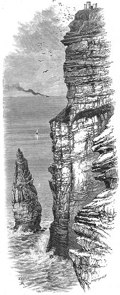 IRELAND. Cliffs of Moher 1888 old antique vintage print picture