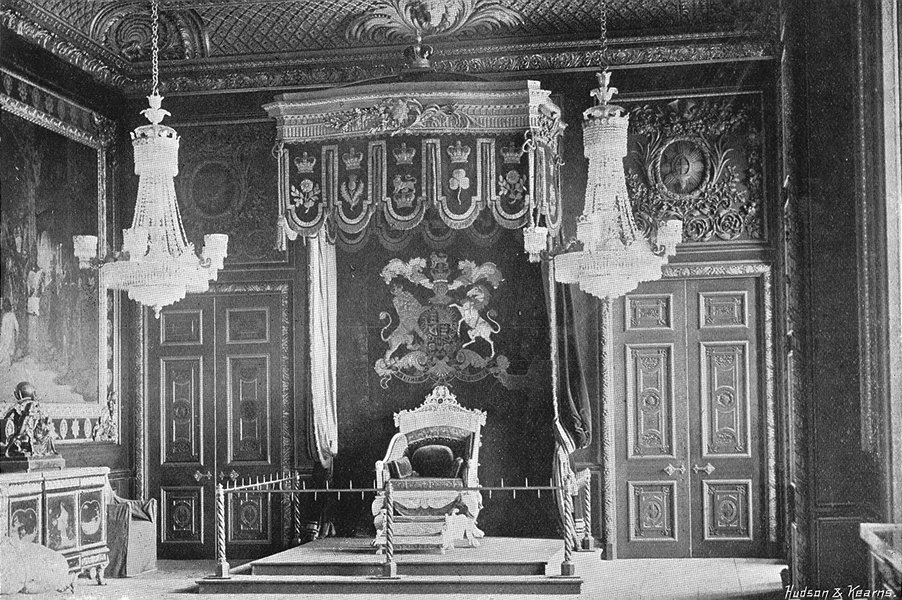 Associate Product WINDSOR. Throne Room 1897 old antique vintage print picture