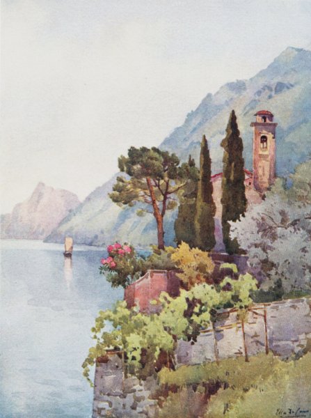 Associate Product ITALY. Lake Lugano. Oria, Lago di Lugano 1905 old antique print picture