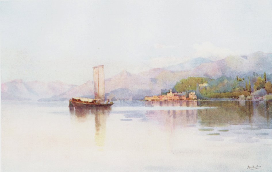 Associate Product ITALY. Lake Como. Bellagio, Lago di Como 1905 old antique print picture