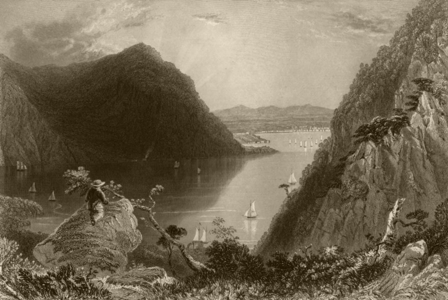 Associate Product Hudson Highlands (from Bull Hill), New York. WH BARTLETT 1840 old print