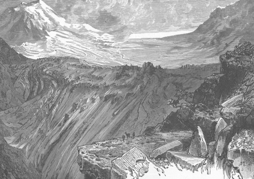 Associate Product SWITZERLAND. Rheinwald Glacier, Lepontine Alps 1903 old antique print picture