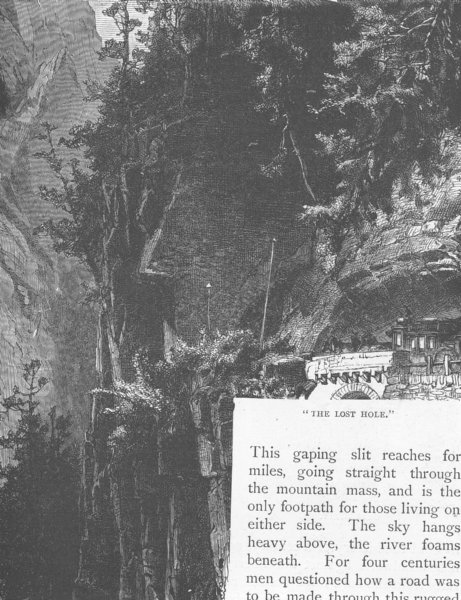 Associate Product SWITZERLAND. The Lost Hole 1903 old antique vintage print picture