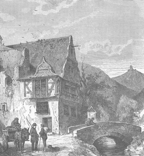 Associate Product GERMANY. Cochem 1903 old antique vintage print picture