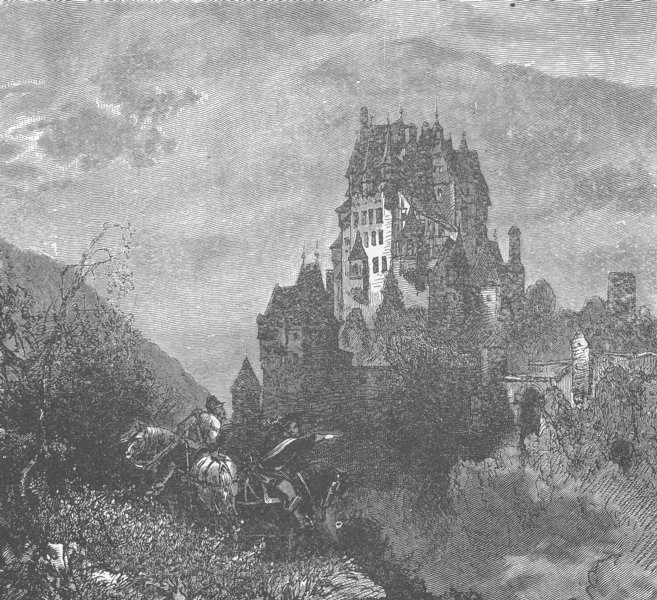 GERMANY. The Castle of Eltz 1903 old antique vintage print picture