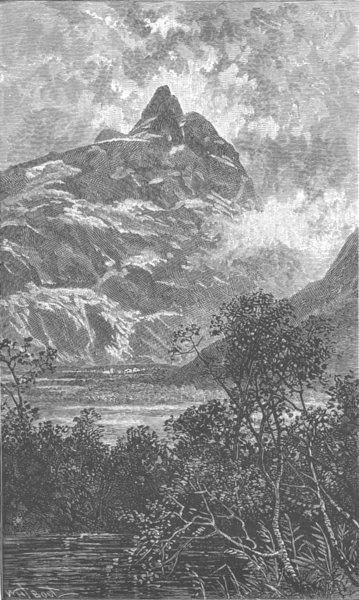 Associate Product NORWAY. The Romsdal horn 1890 old antique vintage print picture