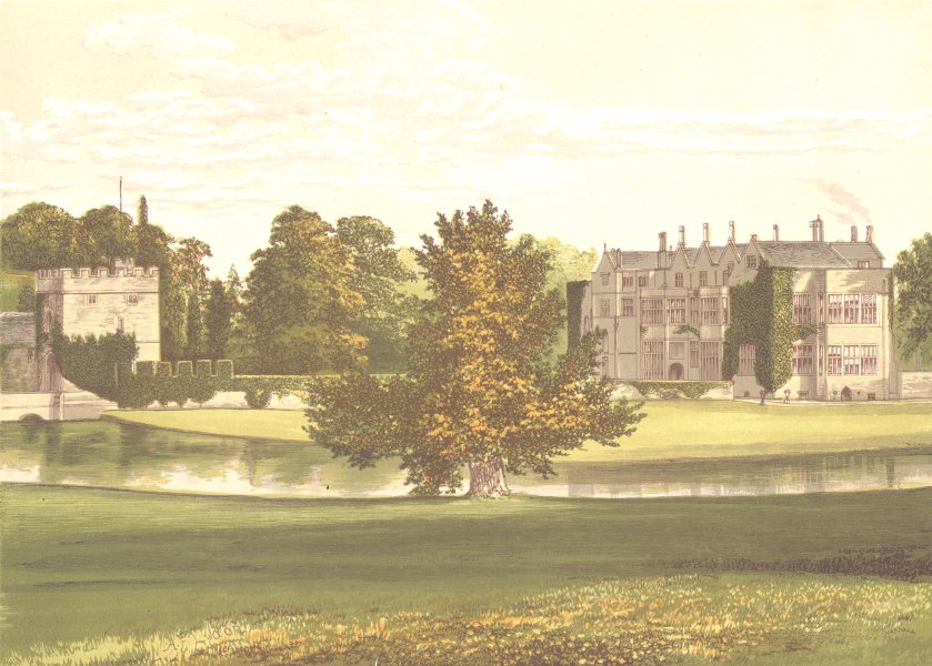 Associate Product BROUGHTON CASTLE, Banbury, Oxfordshire (Lord Sykes & Sele) 1891 old print