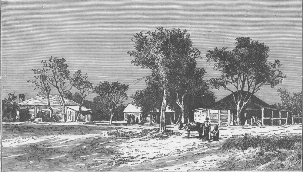 AUSTRALIA. Squatters Station on the Darling Downs, New South Wales 1890 print