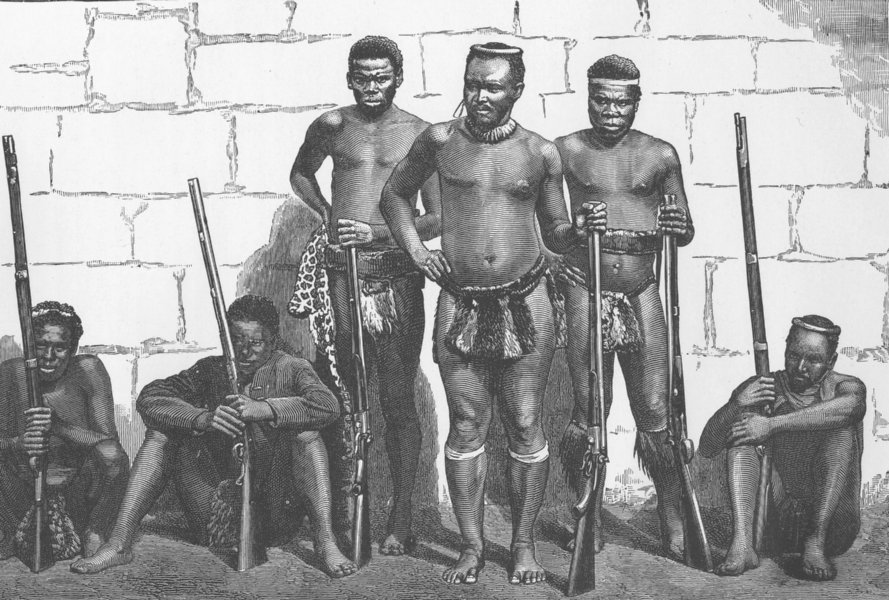 Associate Product SOUTH AFRICA. Dabulamanzi, Zulu leader at Insandlwhana Ginghilovo 1890 print